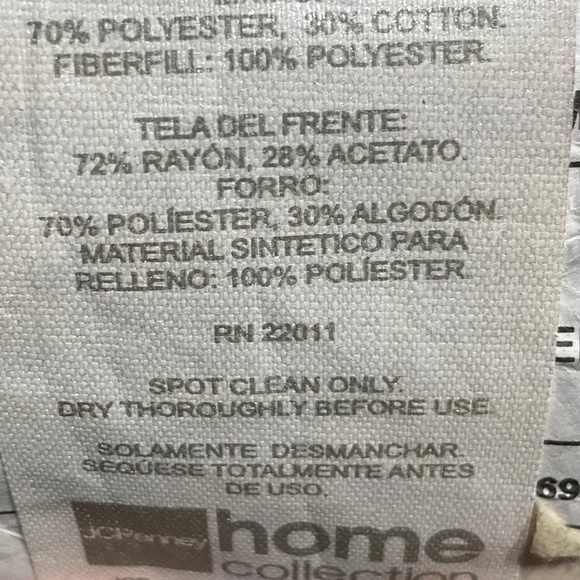 JC Penny Supreme Fringe Pillow Home Collection 17X17in 43X43cm - Picture 8 of 9